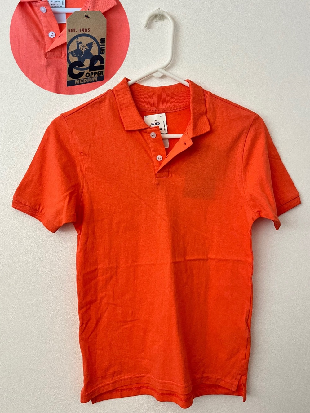 Copper Denim Men's Orange Short-Sleeve Polo